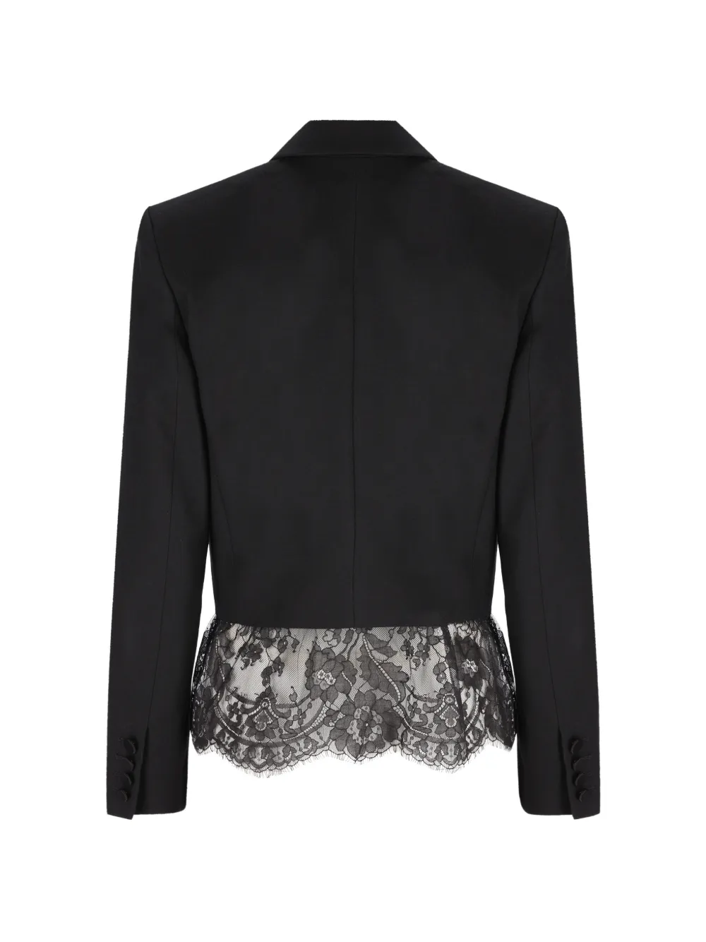 ZIMMERMANN lace-trim double-breasted blazer Zwart