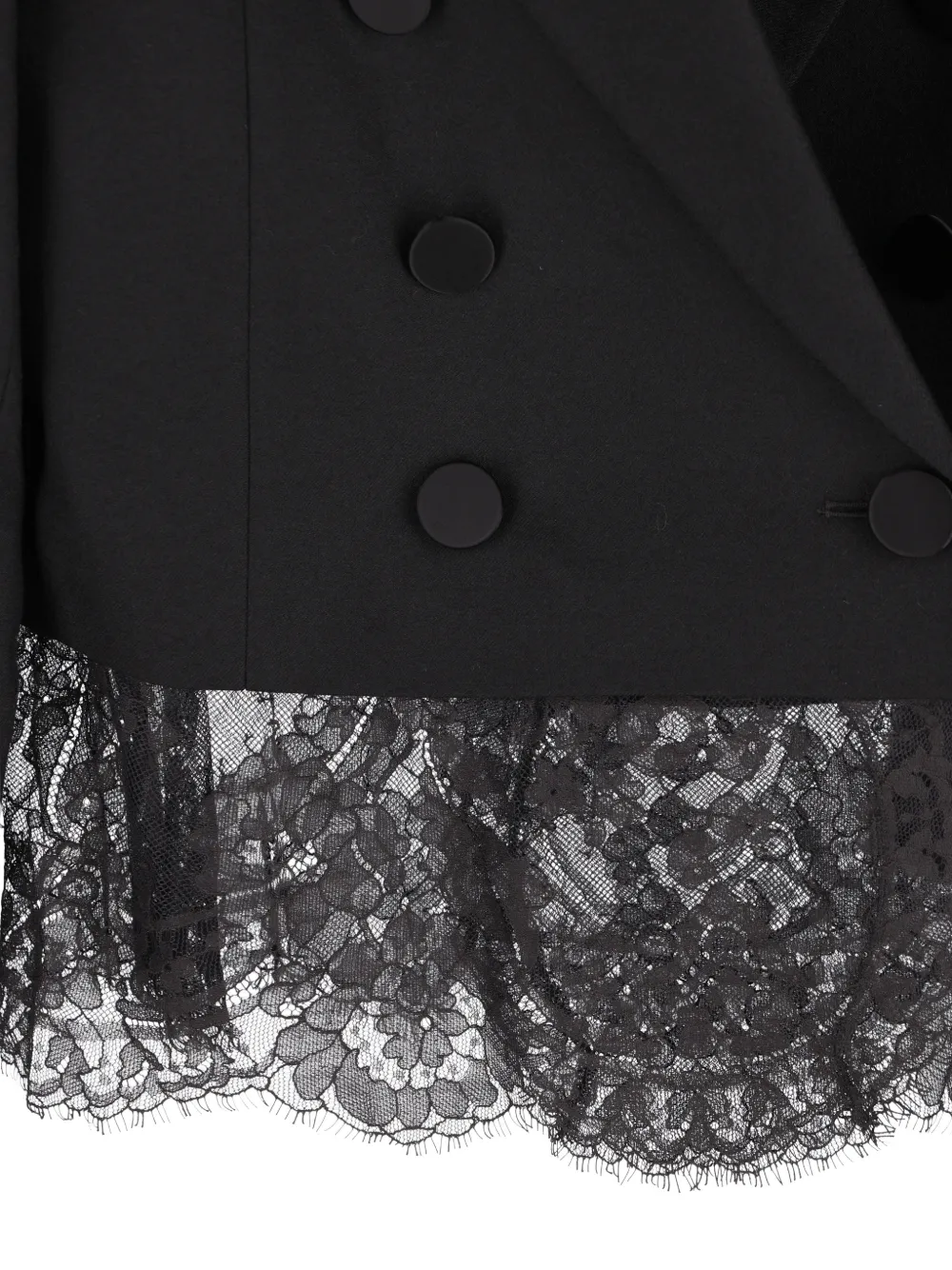 ZIMMERMANN lace-trim double-breasted blazer Zwart