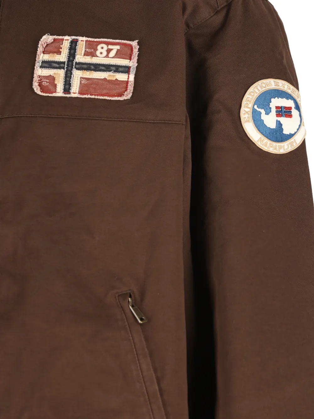 Napapijri Jack met logopatch Bruin