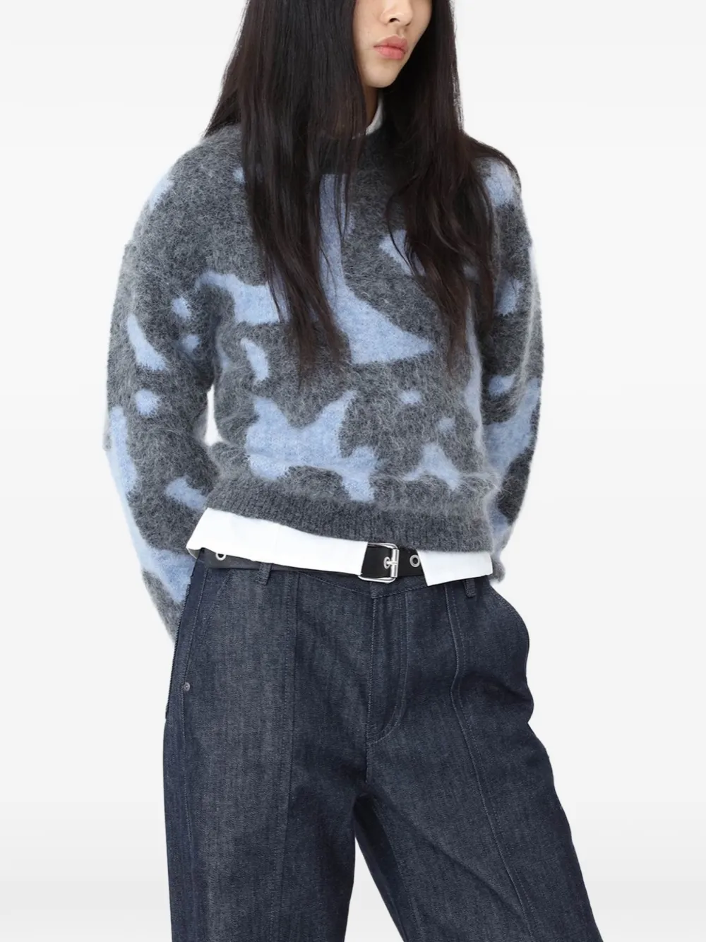 Won Hundred Isa abstract-pattern sweater Grijs