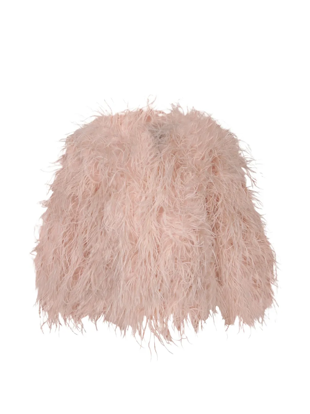 Yves Salomon feather-embellished coat - Rosa
