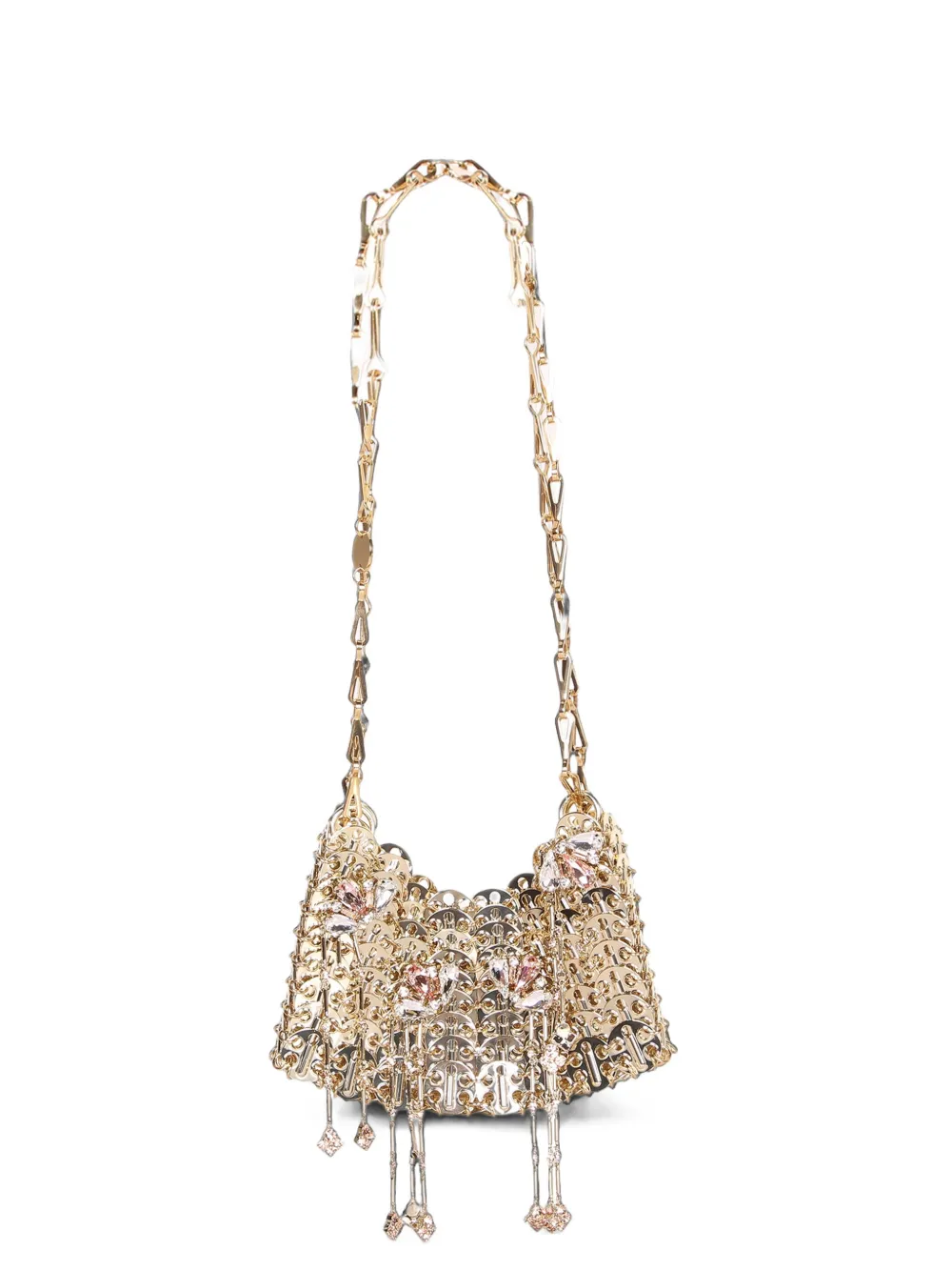Rabanne 1969 crystal-embellished chainmail shoulder bag