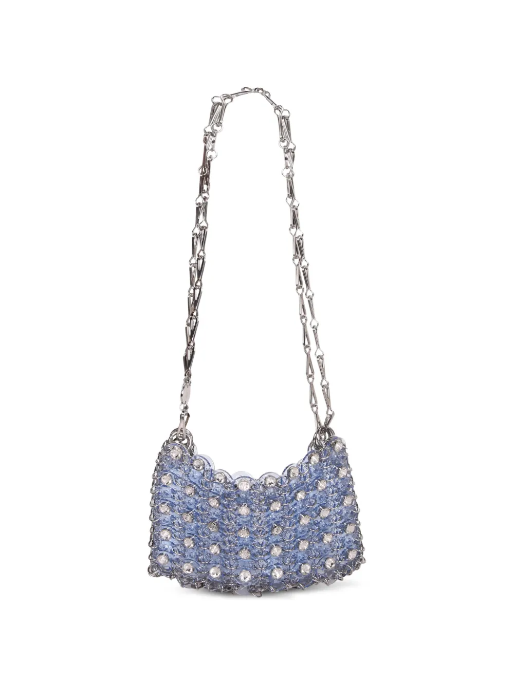 Rabanne 1969 crystal-embellished shoulder bag - Blu