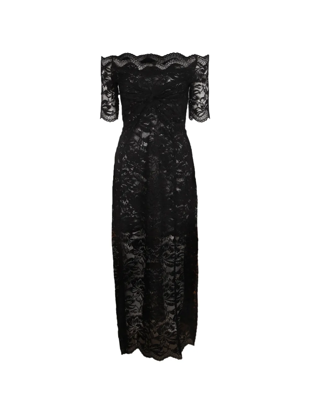 Rabanne off-shoulder lace maxi dress - Noir Rabanne off-shoulder lace maxi dress - Noir