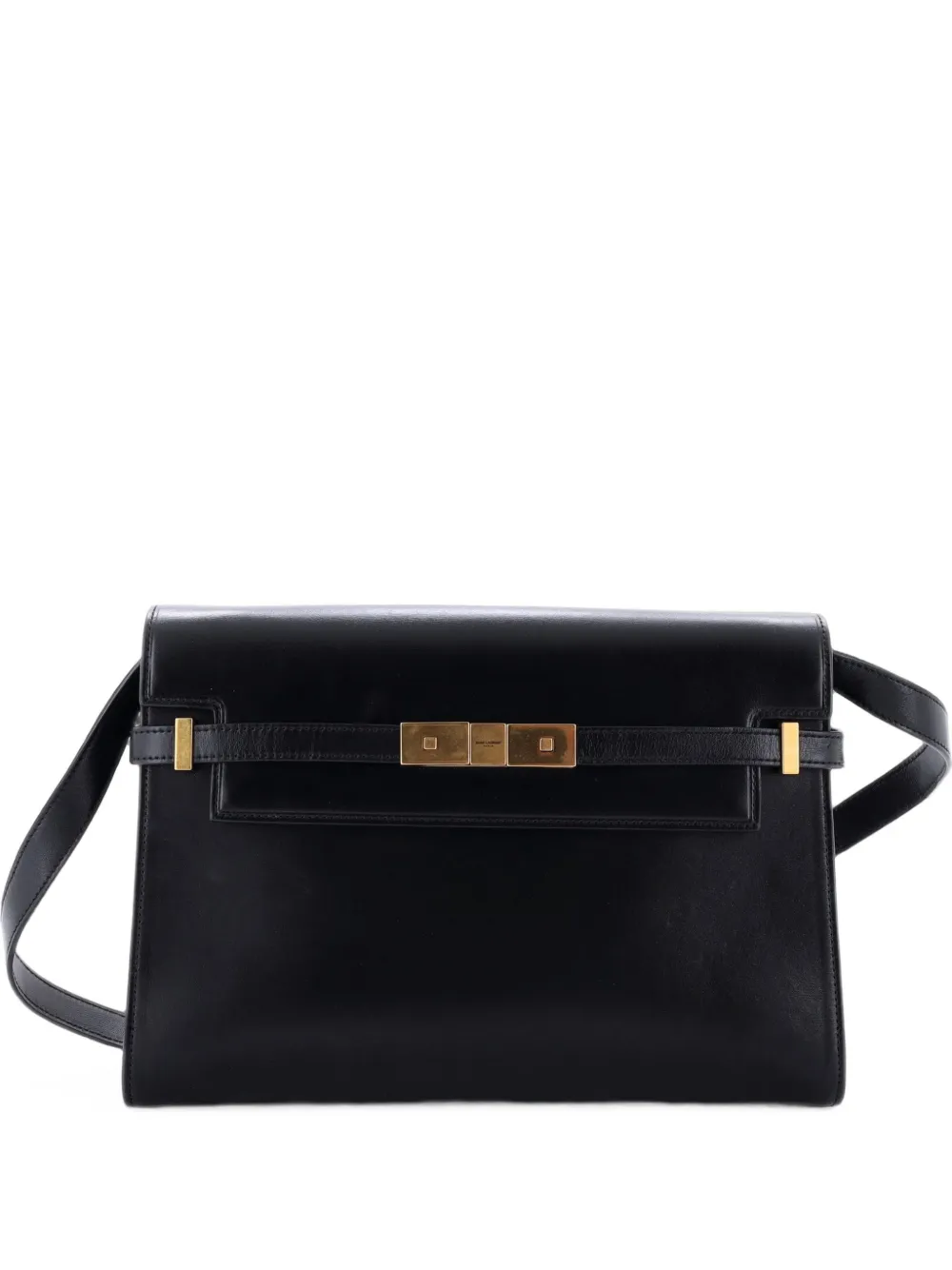 Saint Laurent Pre-Owned Borsa a spalla Manhattan media in pelle - Nero