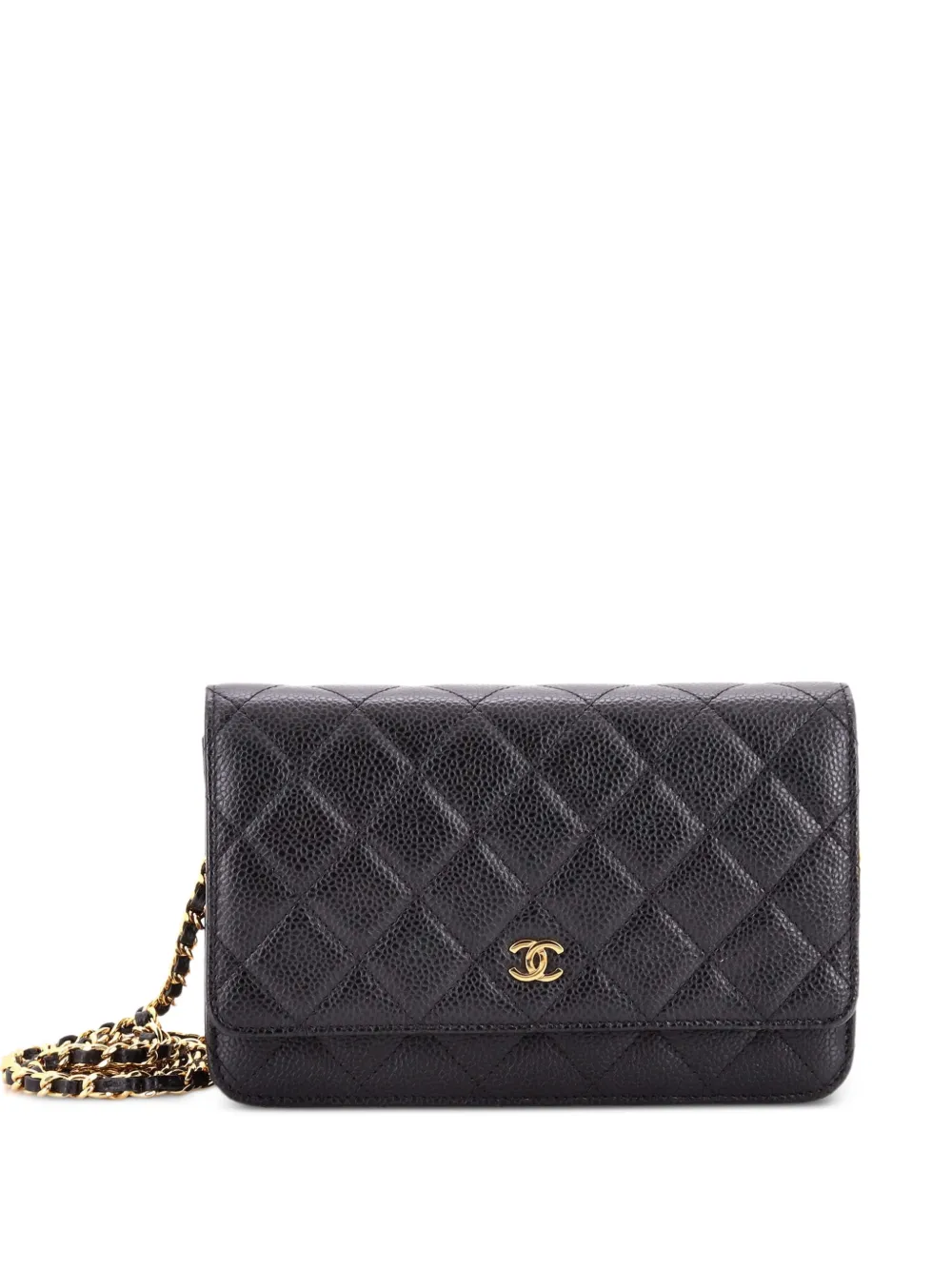 CHANEL Pre-Owned Gesteppte Umhängetasche aus Kaviarleder - Schwarz