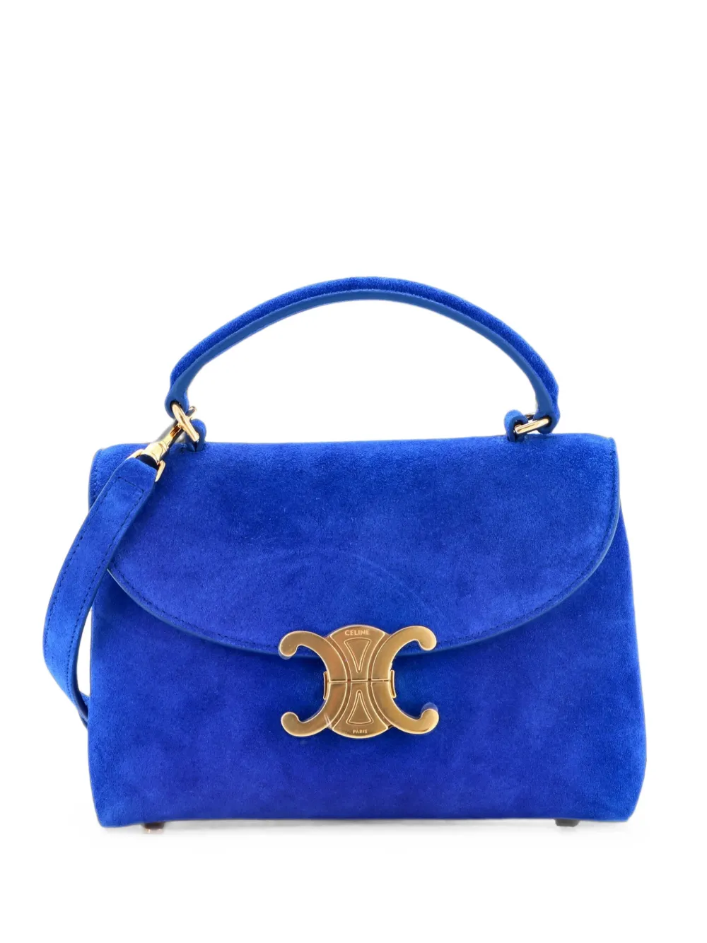 Celine Pre-Owned Nino Top Handle Bag Suede Teen shoulder bag - Blu