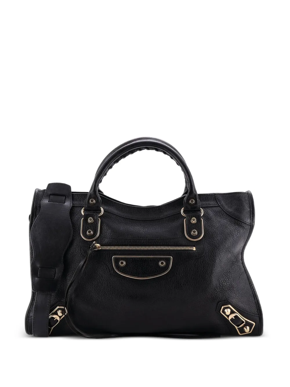 Balenciaga Pre-Owned Mittelgroße City Classic Edge Satchel-Tasche - Schwarz