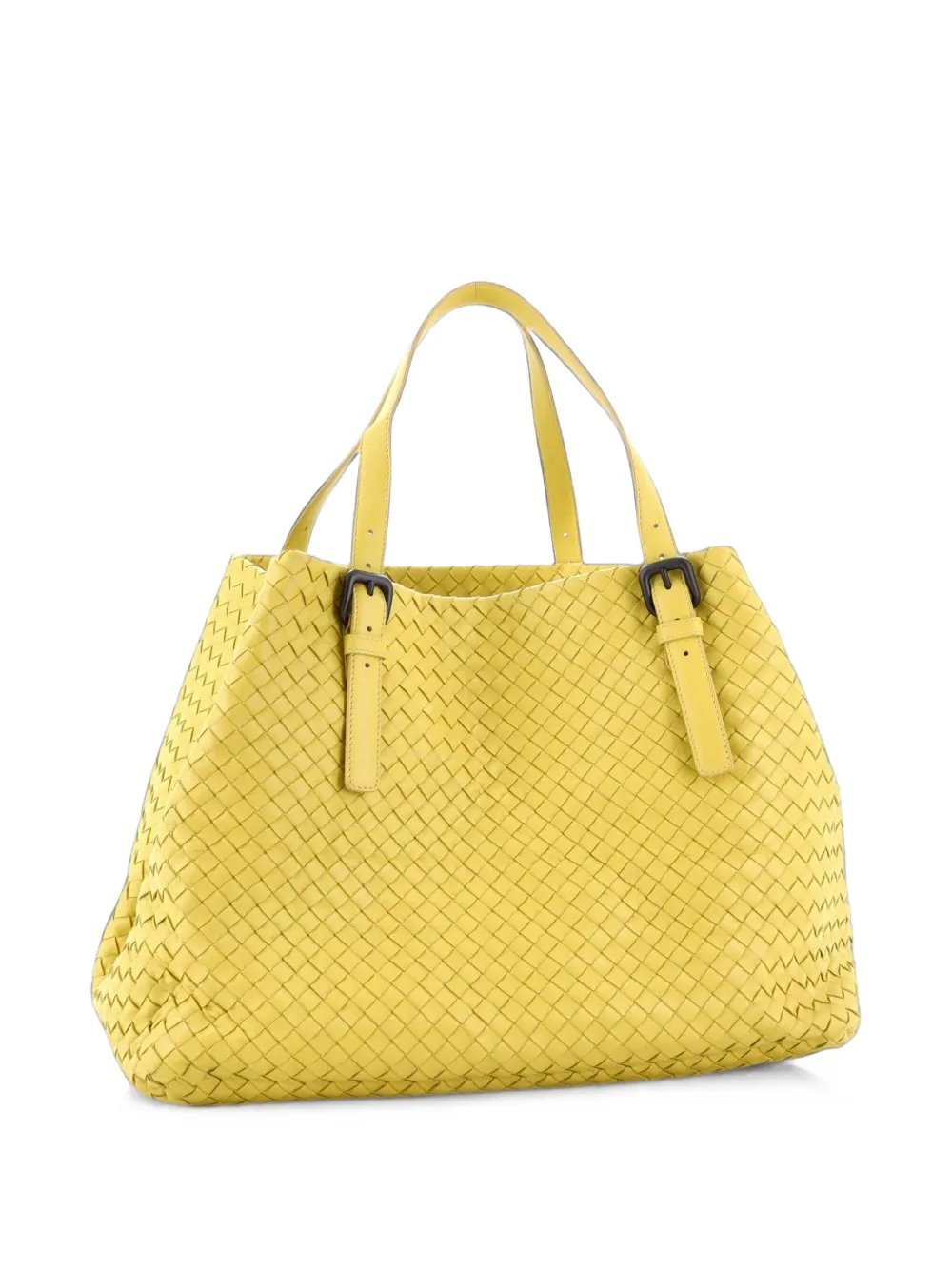 Bottega Veneta Pre-Owned A-Shape Intrecciato Nappa Large tote bag - Giallo