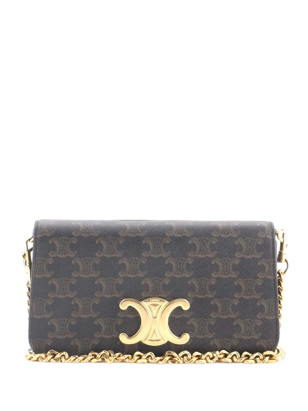 Celine Pre-Owned Multipochette Flap Bag Triomphe Coated Canvas crossbody bag - Marrone