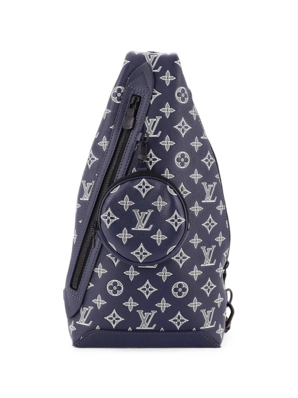 Louis Vuitton Pre-Owned Duo Sling Bag Monogram Shadow Umhängetasche - Blau