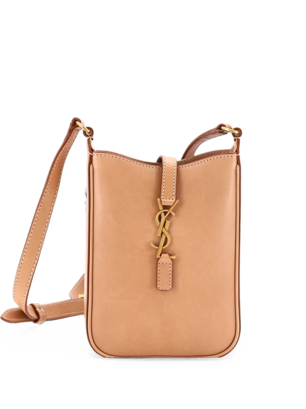 Saint Laurent Pre-Owned Le 5 a 7 Vertical Shoulder Bag Leather Mini crossbody bag - Marrone