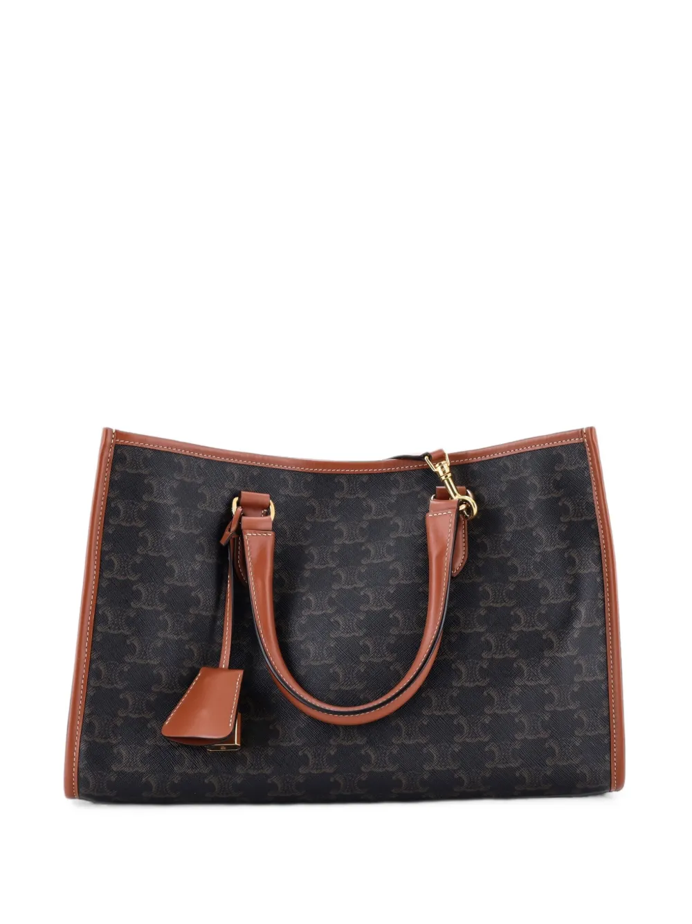 Celine Pre-Owned Horizontal Cabas Triomphe Coated Canvas Mini tote bag - Marrone