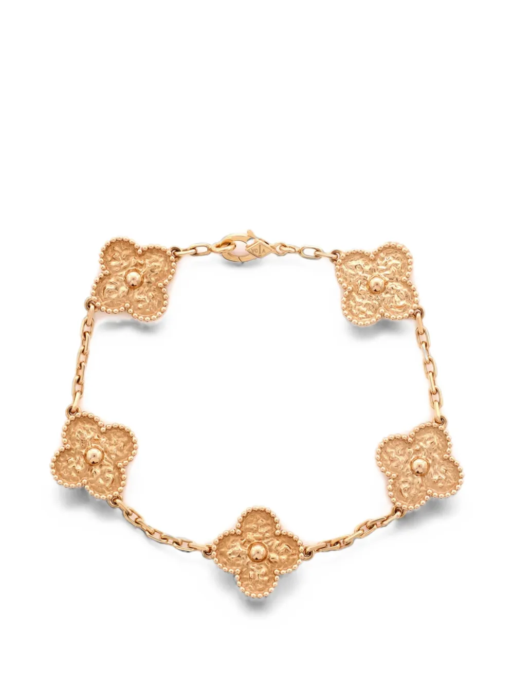 Van Cleef & Arpels Pre-Owned Vintage Alhambra 5 Motifs 18K Rose Gold bracelet - Rosa