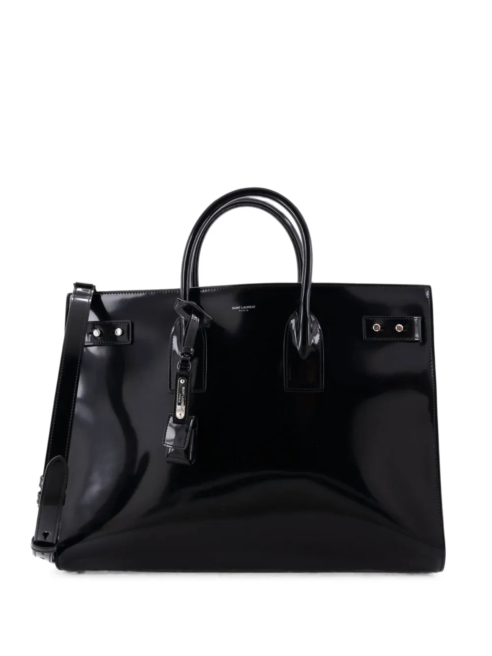 Saint Laurent Pre-Owned Sac de Jour Thin Bag Patent Large tote bag - Noir Saint Laurent Pre-Owned Sac de Jour Thin Bag Patent Large tote bag - Noir