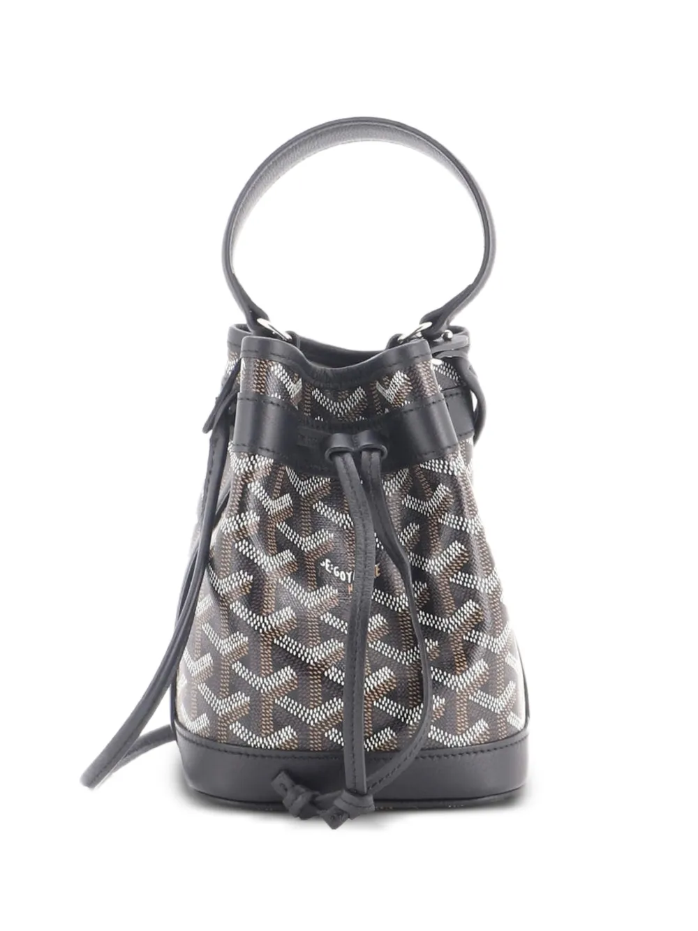 Goyard Pre-Owned mini sac seau Petit Flot en toile enduite - Noir Goyard Pre-Owned mini sac seau Petit Flot en toile enduite - Noir