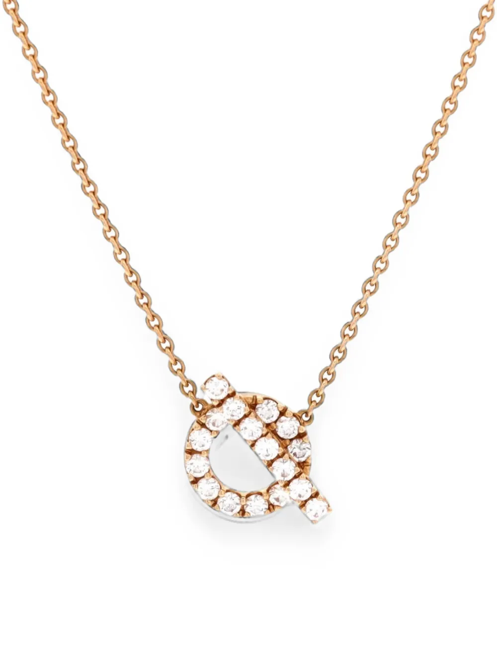 Hermès Pre-Owned Finesse Pendant 18K Rose Gold and Diamonds necklace - Rosa