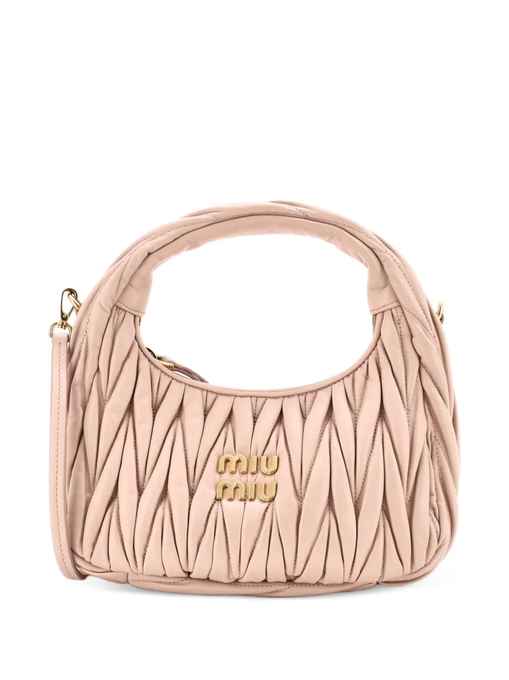 Miu Miu Pre-Owned Wander Matelasse Leather Small hobo bag - Toni neutri