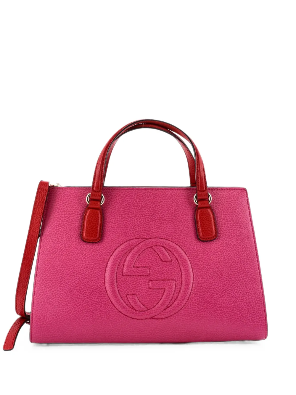 Gucci Pre-Owned Soho Convertible Top Handle Leather Medium satchel - Pink