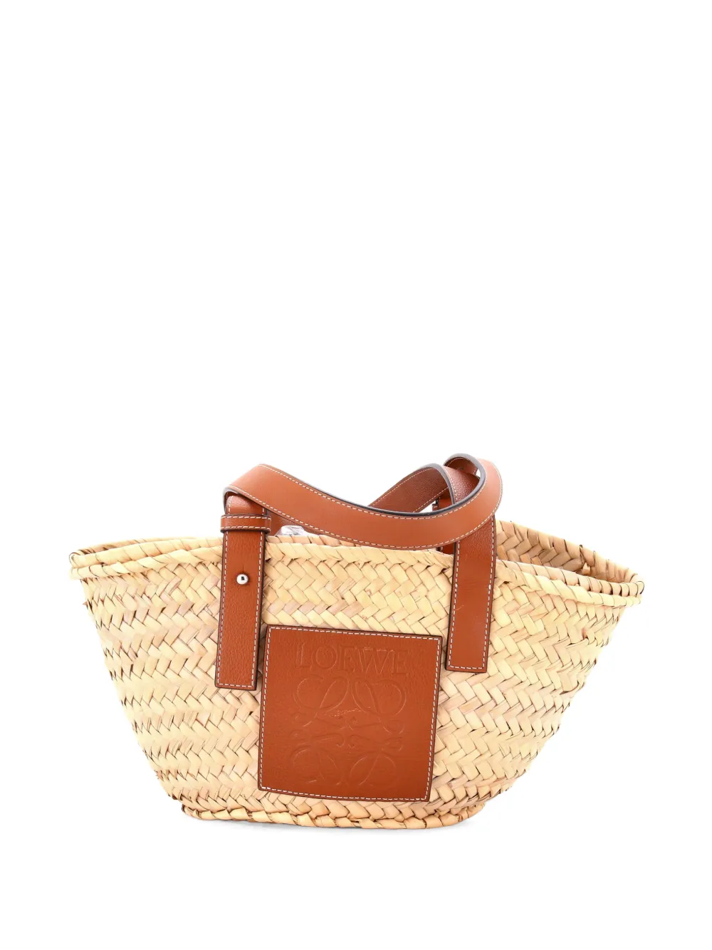 Loewe Pre-Owned Basket Raffia Small tote bag - Tons neutres Loewe Pre-Owned Basket Raffia Small tote bag - Tons neutres