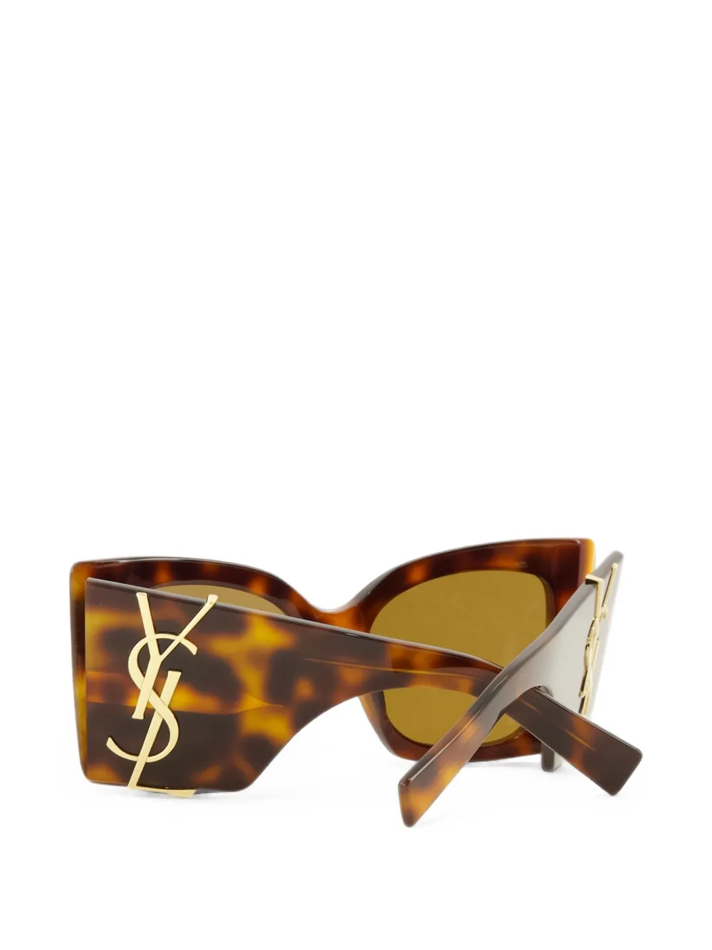 Saint Laurent Eyewear SL M119 Blaze zonnebril met schildpad-effect Bruin