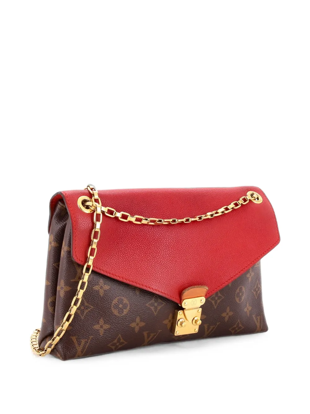 Louis Vuitton Pre-Owned Pallas Chain Monogram Canvas and Calfskin shoulder bag - Rosso