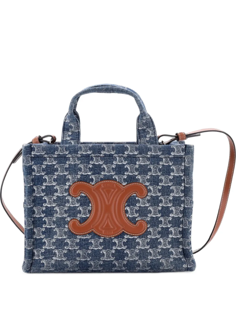 Celine Pre-Owned Cabas Thais Triomphe Printed Canvas Small tote bag - Blu