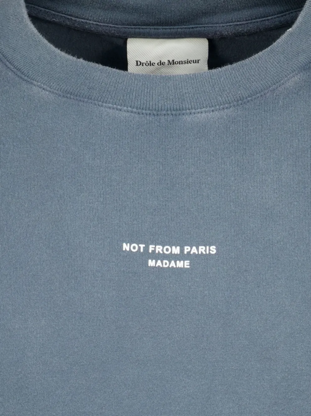Drôle De Monsieur Classic Slogan T-shirt met print Grijs