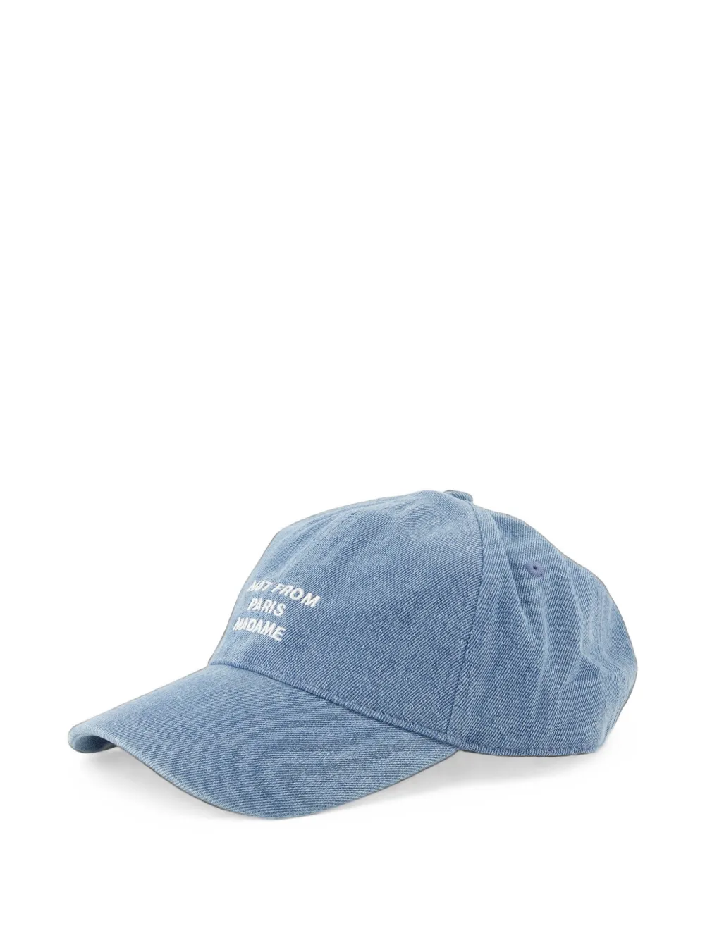 Drôle De Monsieur Casquette denim pet met geborduurde tekst Blauw