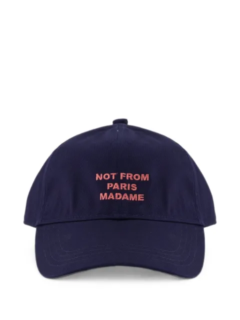Drôle De Monsieur Slogan embroidered baseball cap