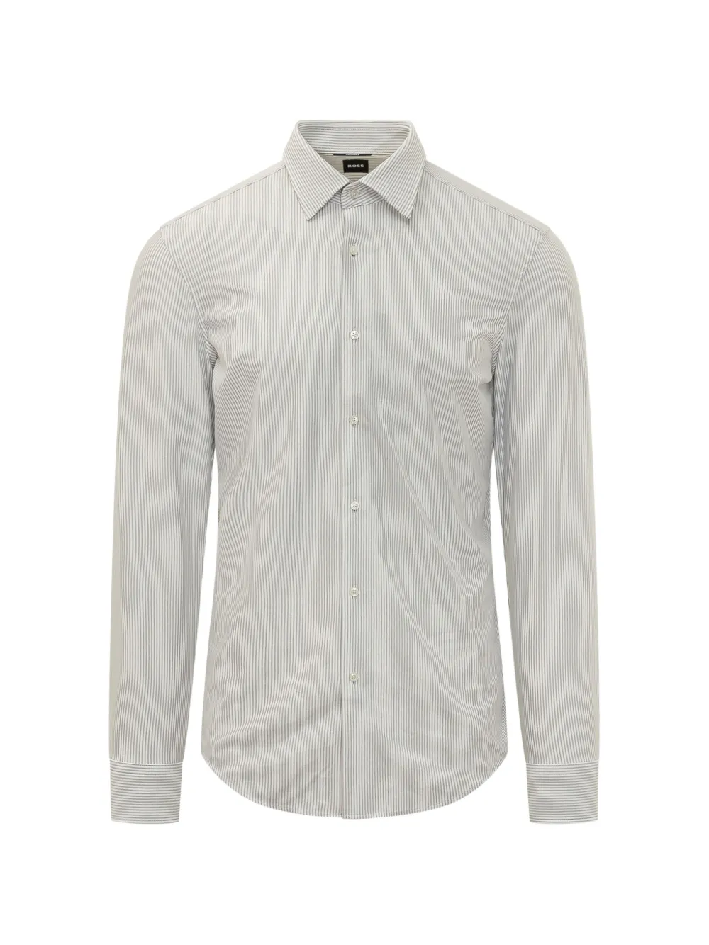BOSS striped long-sleeve shirt - Bianco