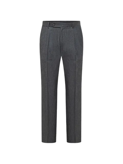 BOSS pleated virgin-wool trousers