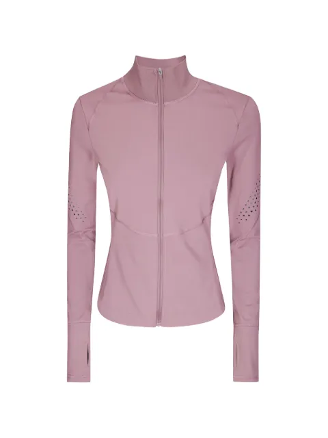 adidas perforated-detail zip-up jacket