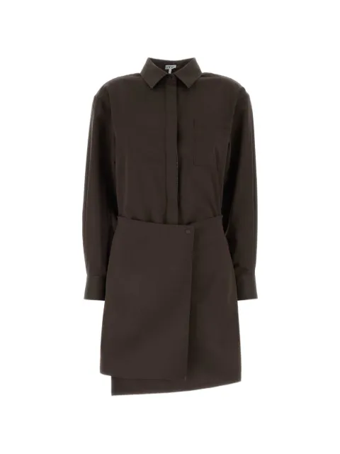 LOEWE gabardine wrap mini dress