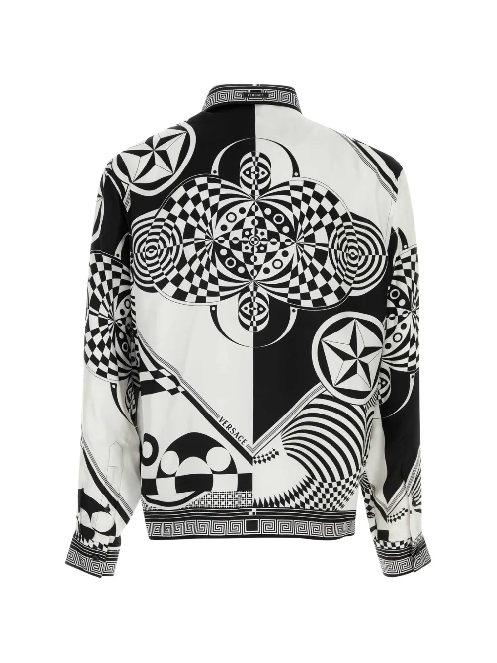 Versace Medusa Collage zijden overhemd met print Wit