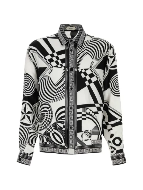 Versace Medusa Collage print silk shirt