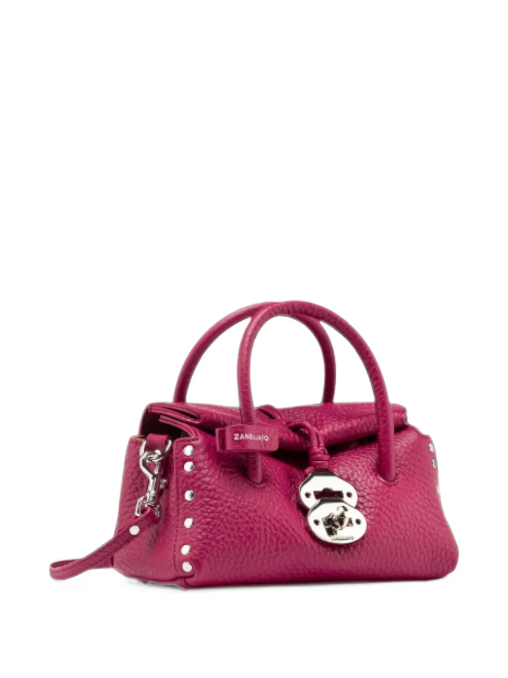 Zanellato Dotta Baby shopper van leer met textuur Roze