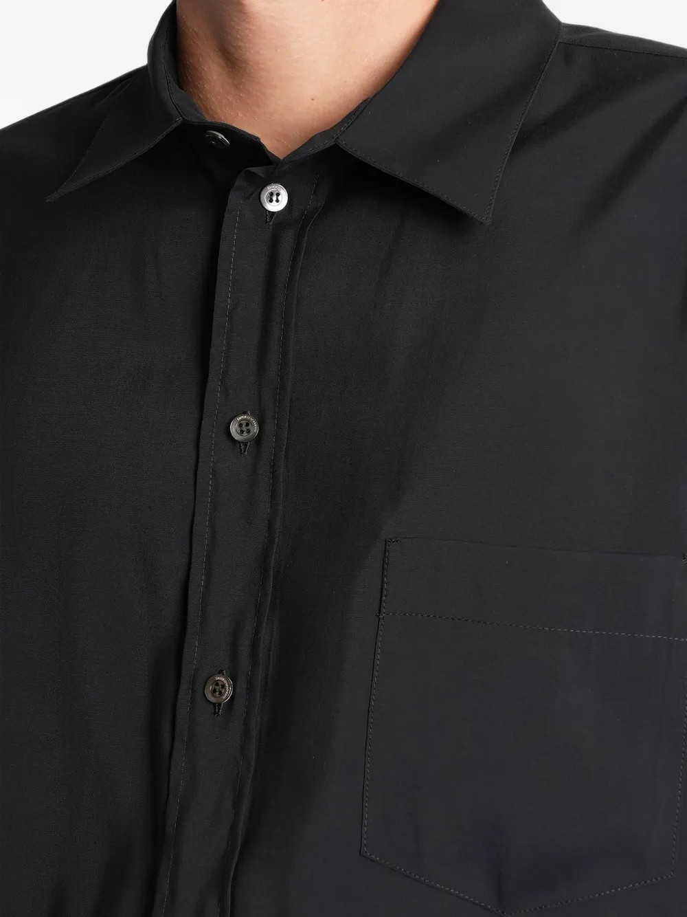 Emporio Armani Overhemd met borstzak Zwart