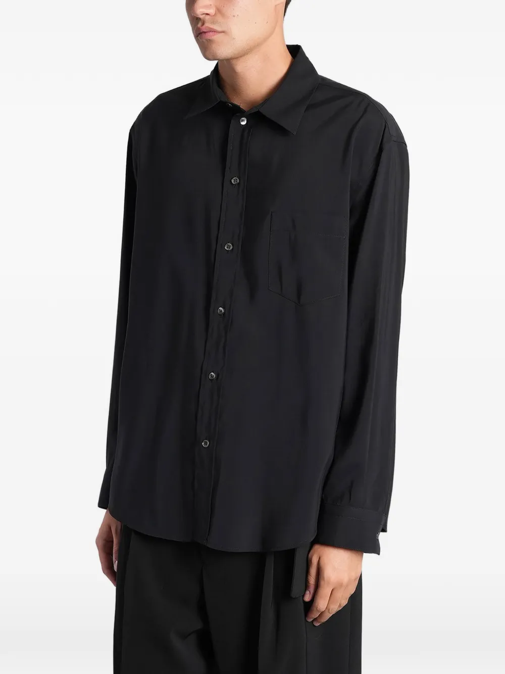 Emporio Armani Overhemd met borstzak Zwart
