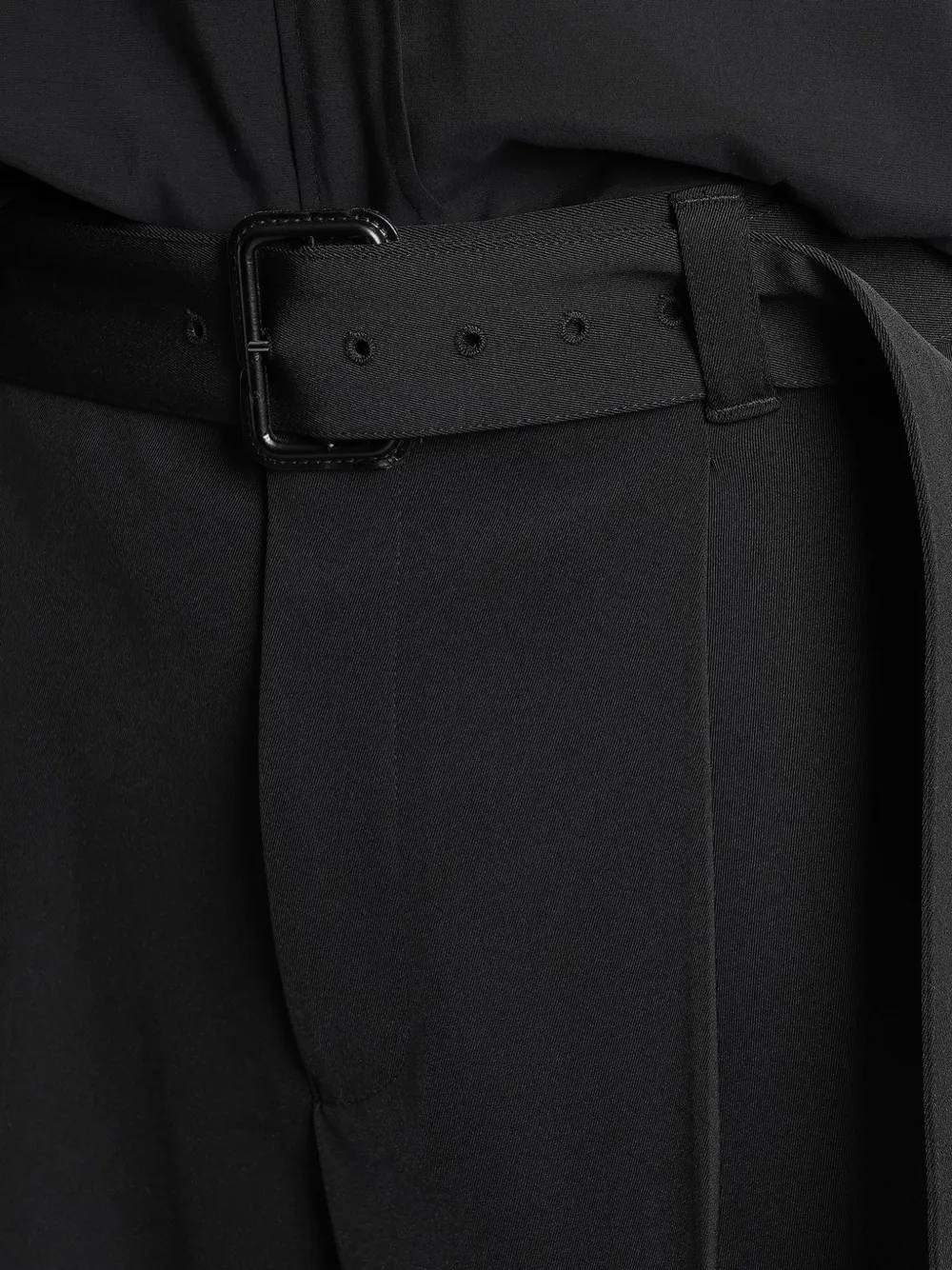 Emporio Armani Plooibroek met ceintuur Zwart