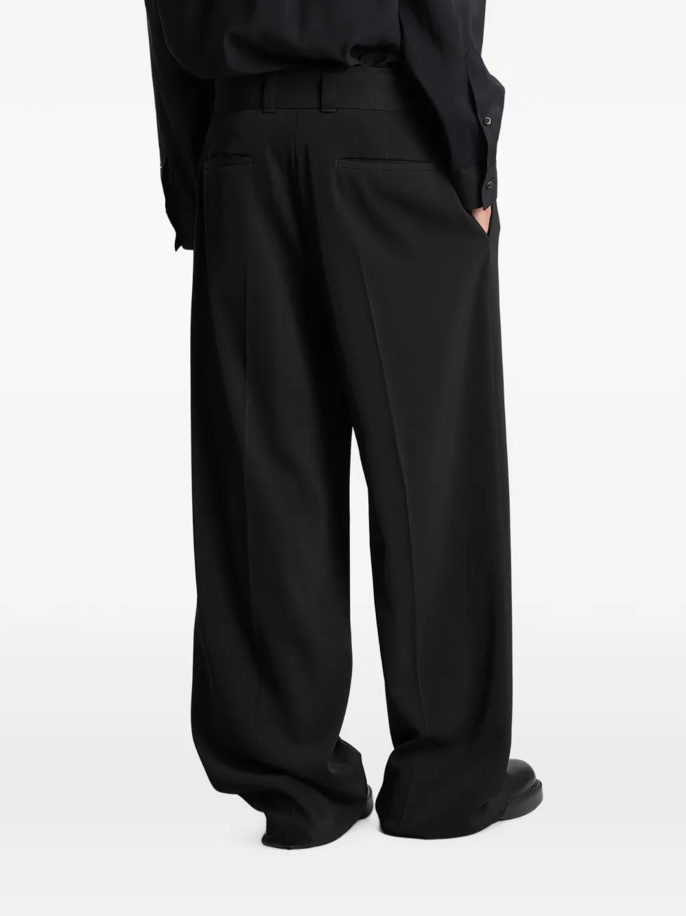 Emporio Armani Plooibroek met ceintuur Zwart