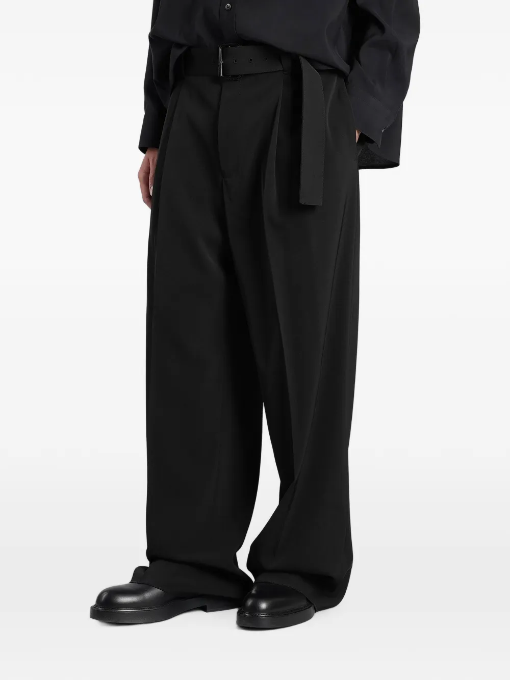 Emporio Armani Plooibroek met ceintuur Zwart