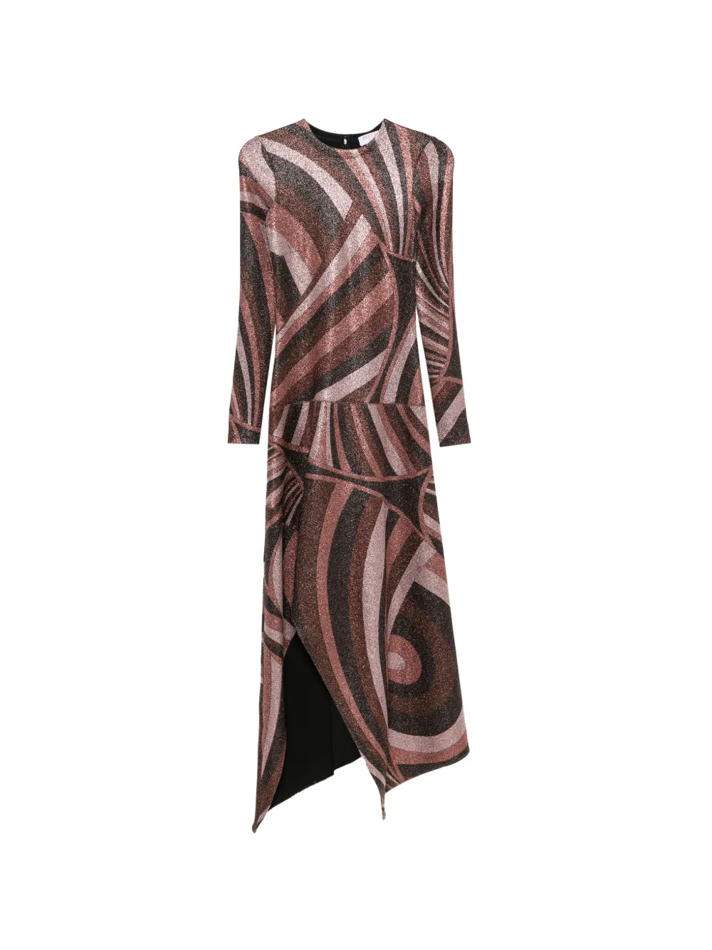 PUCCI Marmo-print handkerchief-hem asymmetric dress