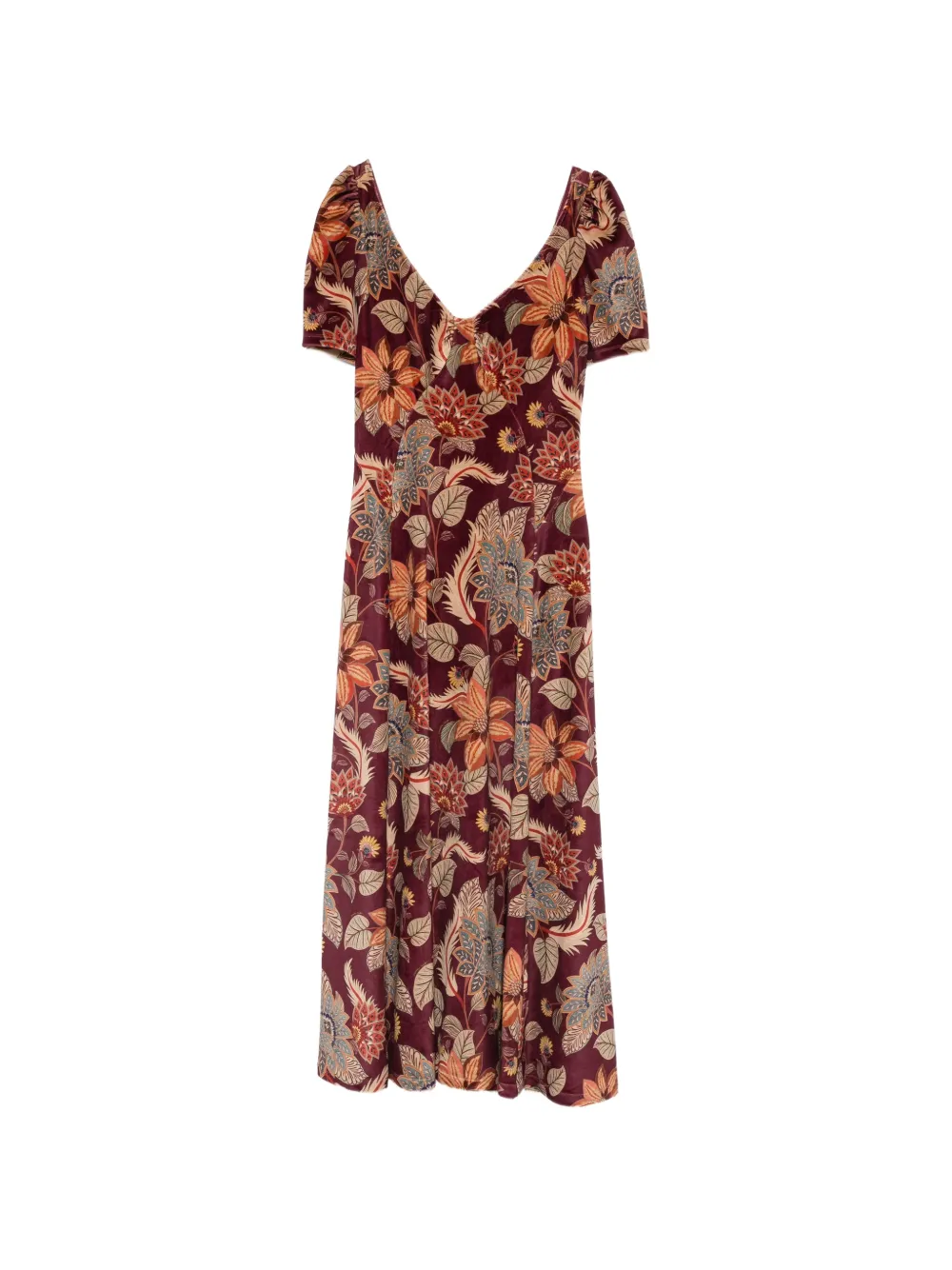 FARM Rio Delhi midi-jurk met bloemen-print Rood