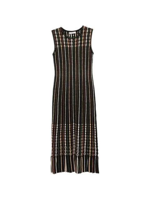 Ulla Johnson Amina geometric-pattern fringed midi dress