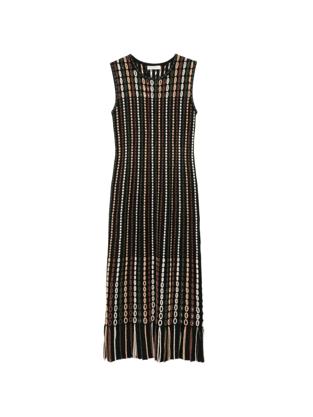 Ulla Johnson Amina geometric-pattern fringed midi dress