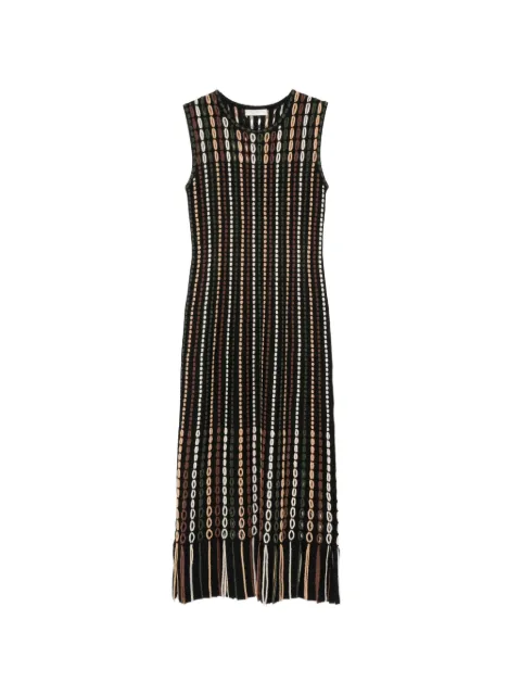 Ulla Johnson Amina geometric-pattern fringed midi dress