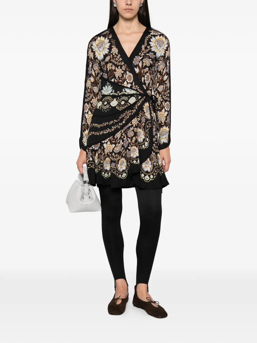 FARM Rio Daniela floral-print midi dress - Noir FARM Rio Daniela floral-print midi dress - Noir