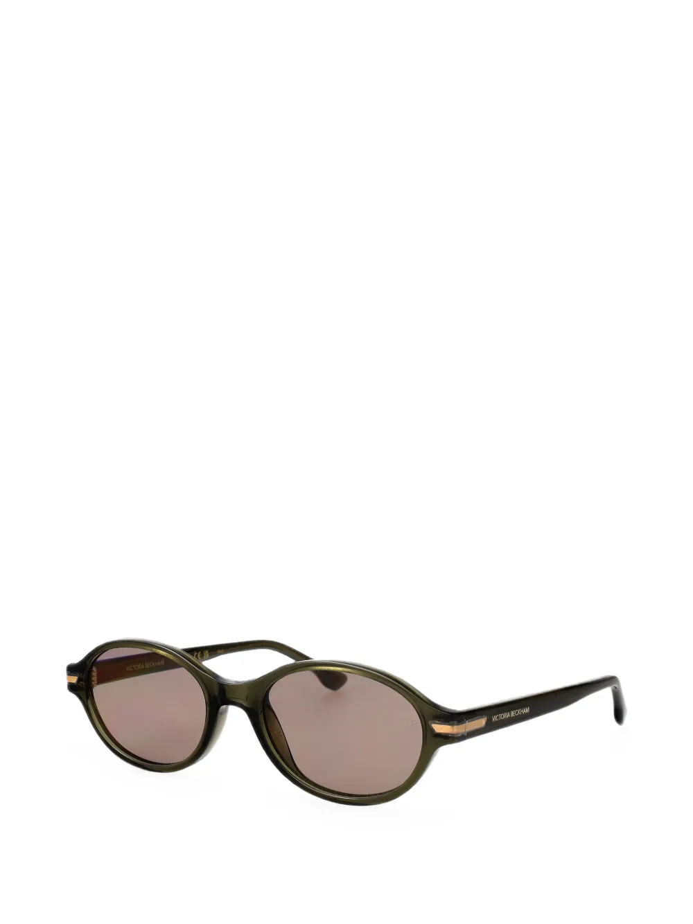 Victoria Beckham Eyewear Zonnebril met ovalen montuur Groen