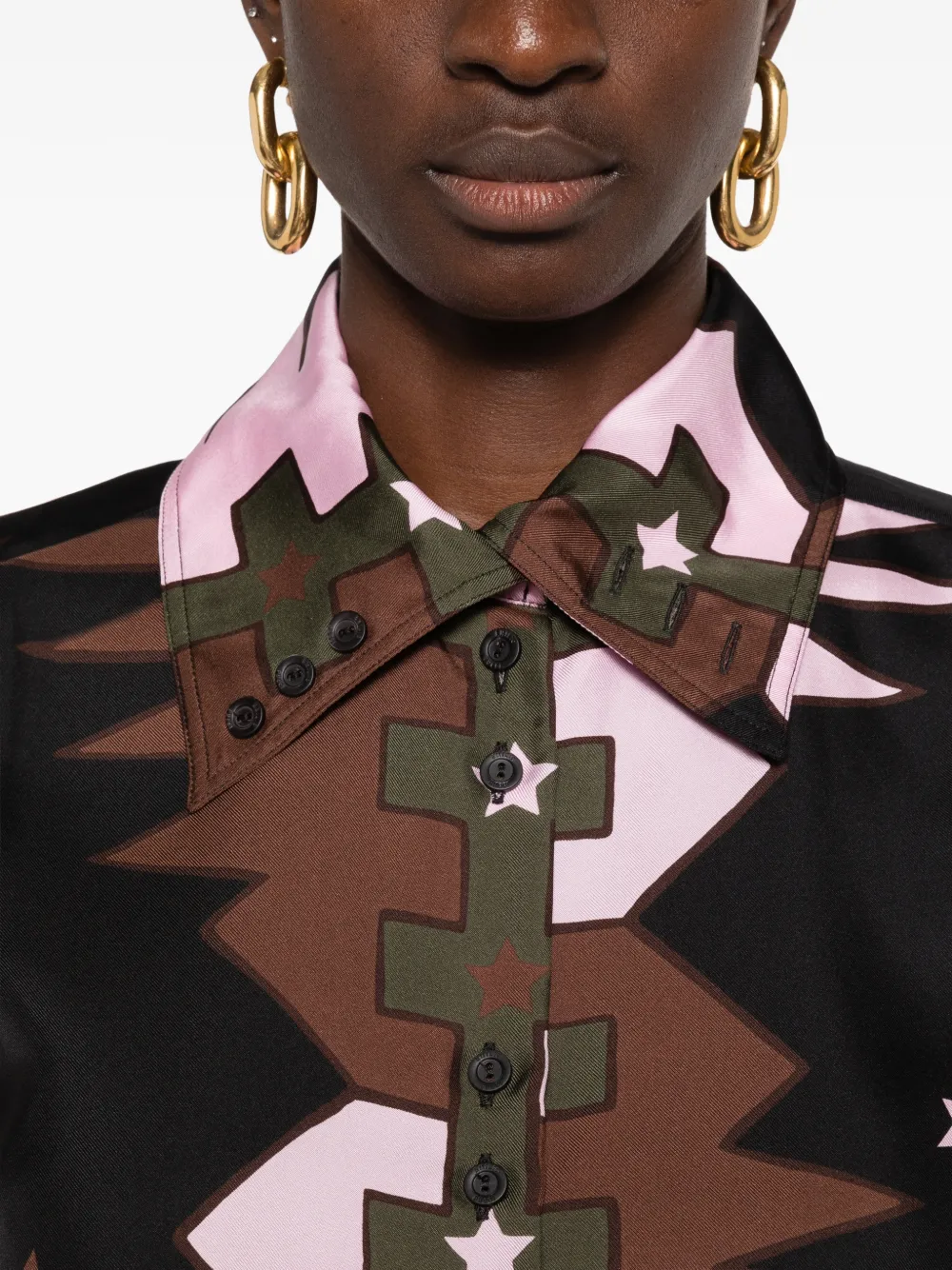 PUCCI Blouse met geometrische print Groen